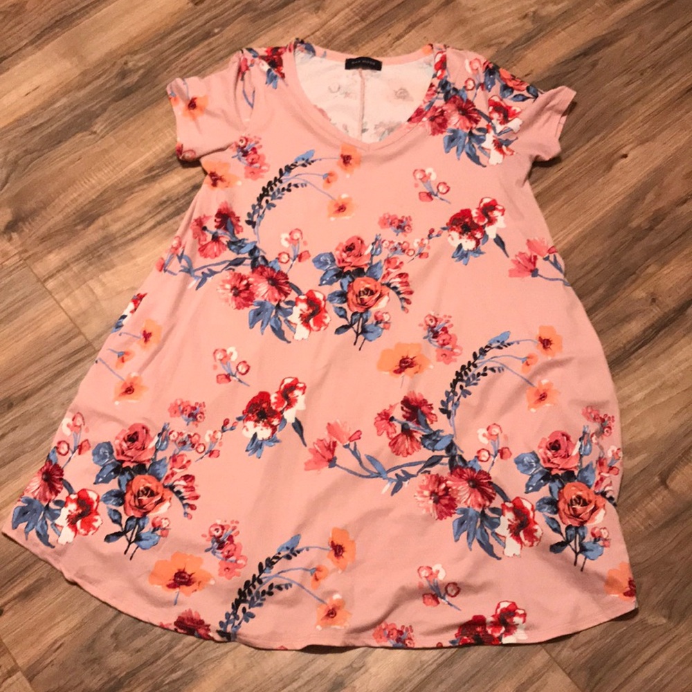 Pink floral dress